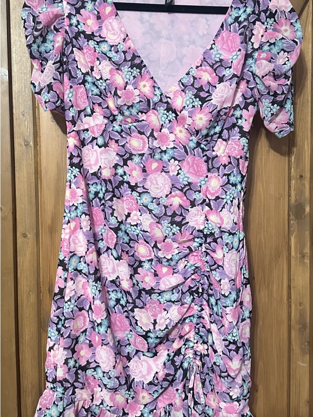 H&M Floral Pink Purple Mini Dress
